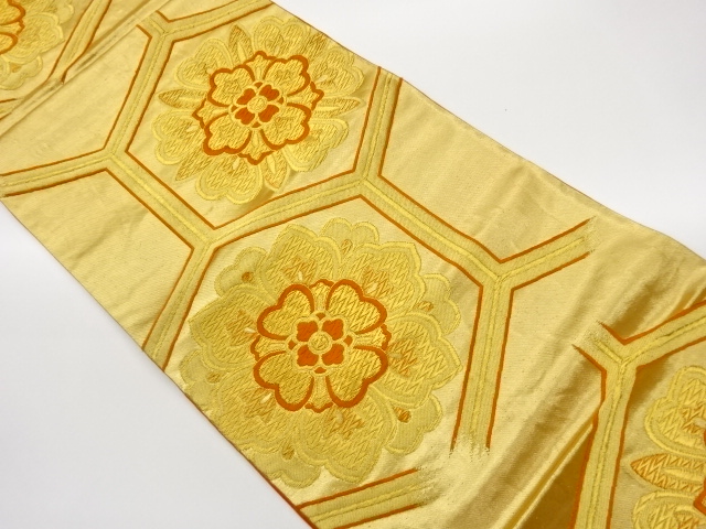 JAPANESE FUKURO OBI / WOVEN FLOWER CREST